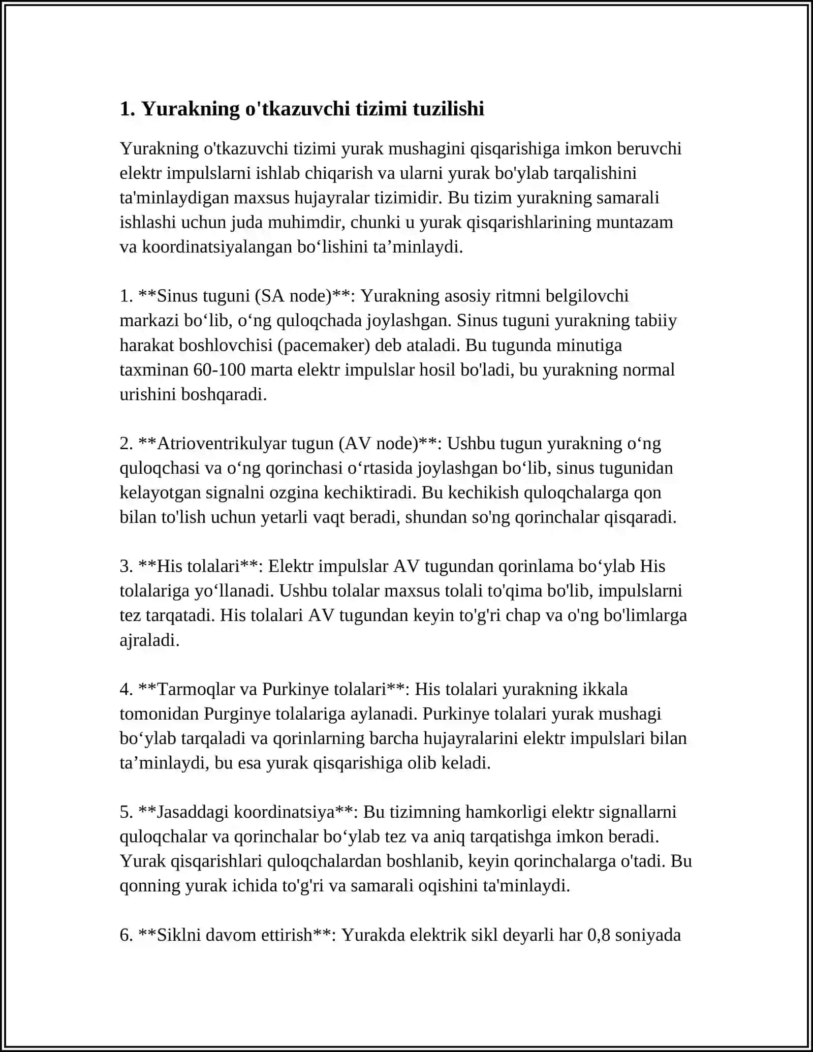 YURAKNING O'TKAZUVCHI TIZIMI XUSUSIYATLARI 3