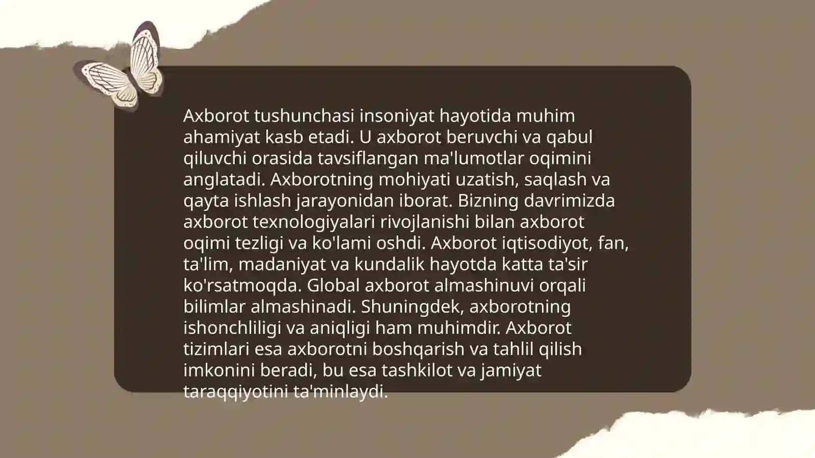 Axborotning jamiyatda tutgan oʻrni va ahamiyati 3