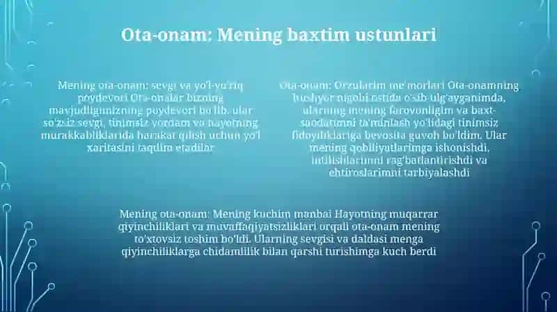 Mening Oilam- Mening Baxtim 3