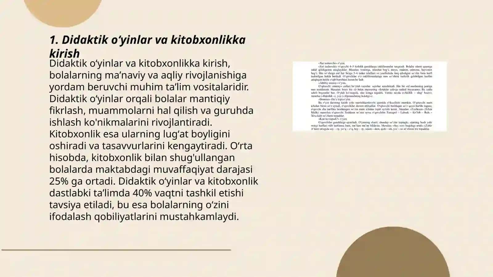 Didaktik oʻyinlar va kitobxonlikka kirish 3