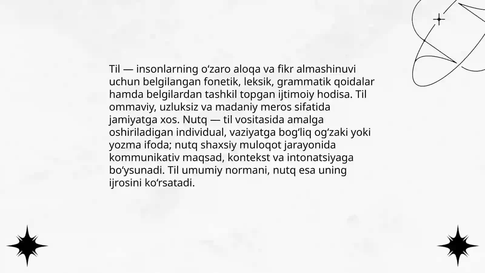 3-maruza. Til va nutq tariflari 3