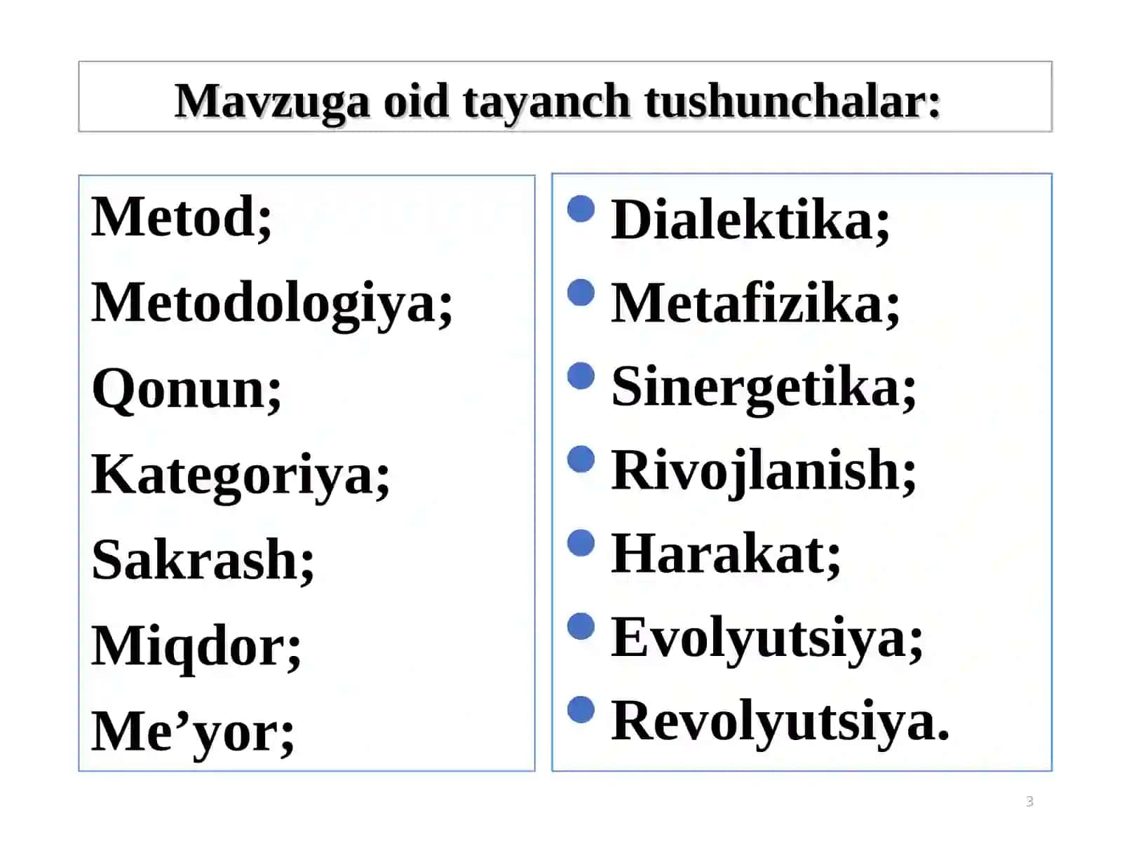 Rivojlanish falsafasi 3