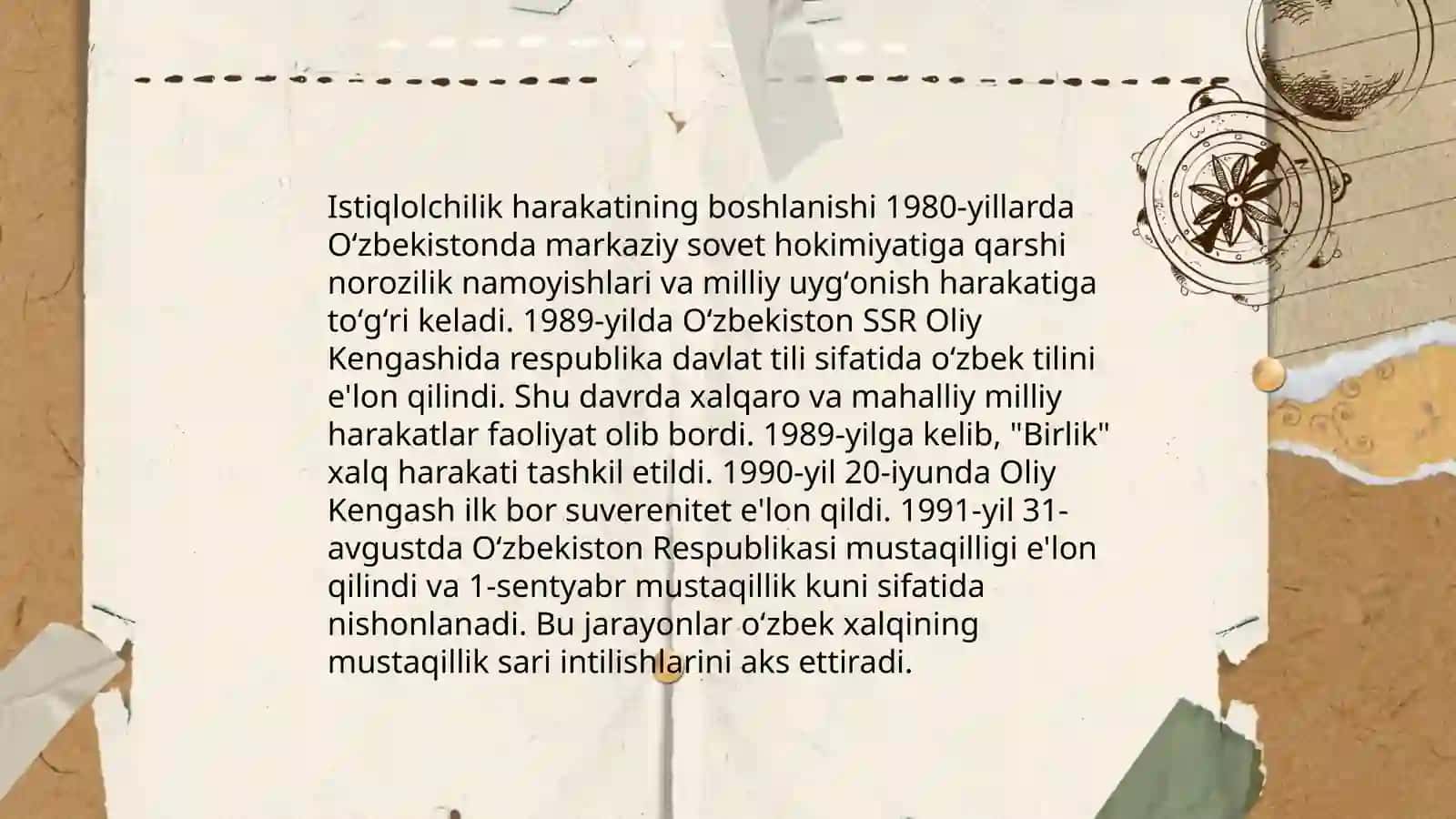 Istiqlolchilik harakati tarixi 3