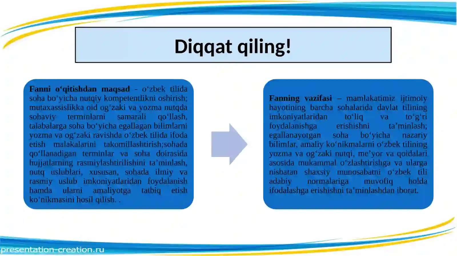 O‘zbek tilining sohada qo‘llanilishi fanini o‘qitishning maqsad va vazifalari 3