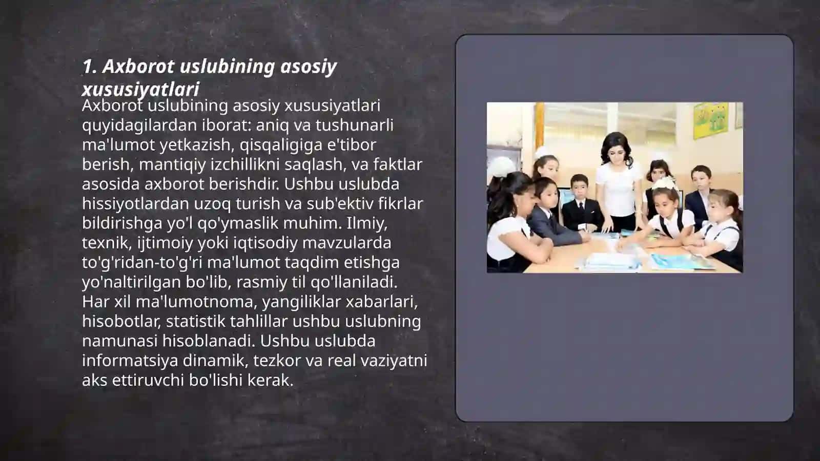 Axborot uslubi.Muloqat tilini optimallashtirish 3