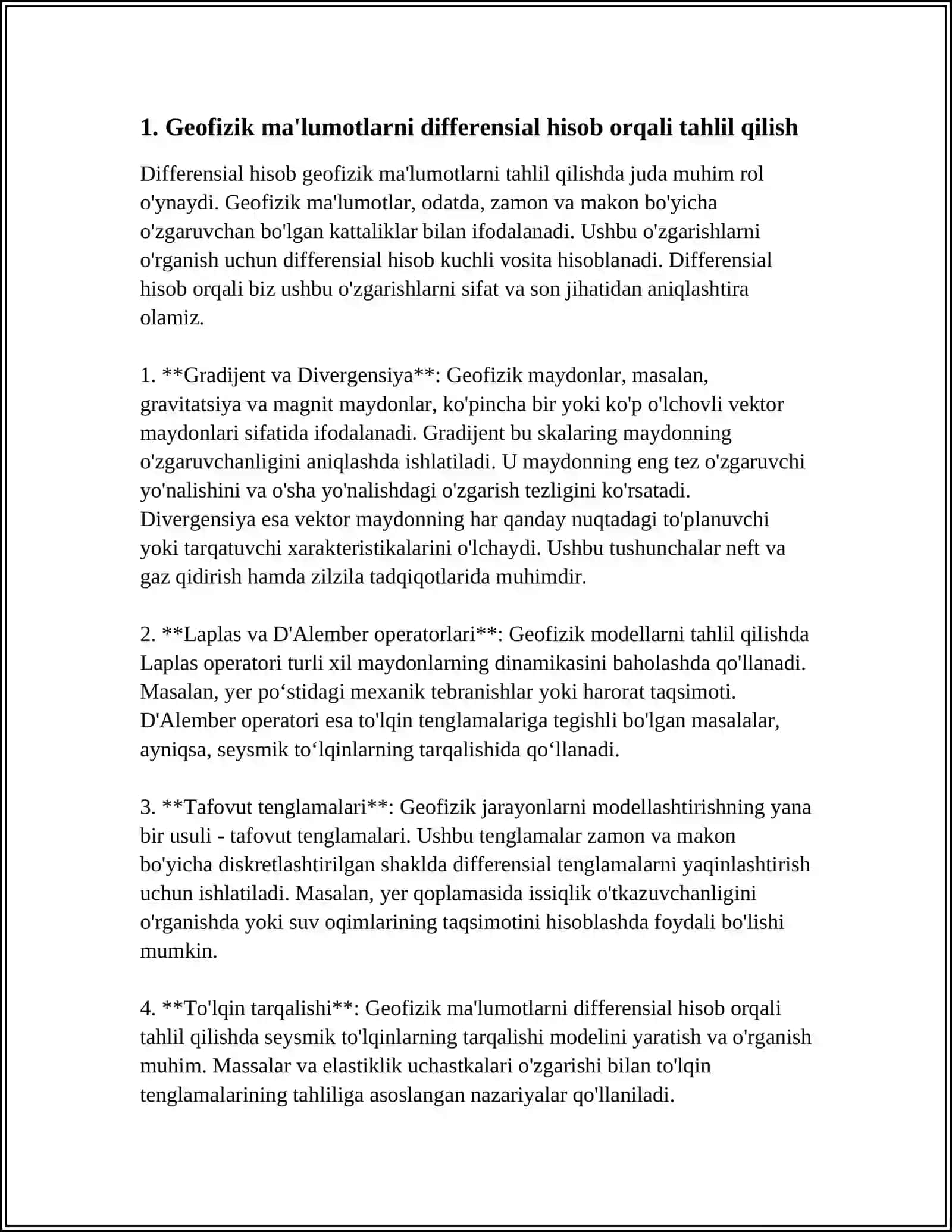 GEOFIZIKADA DIFFERENSIAL HISOB TATBIQLARI 3