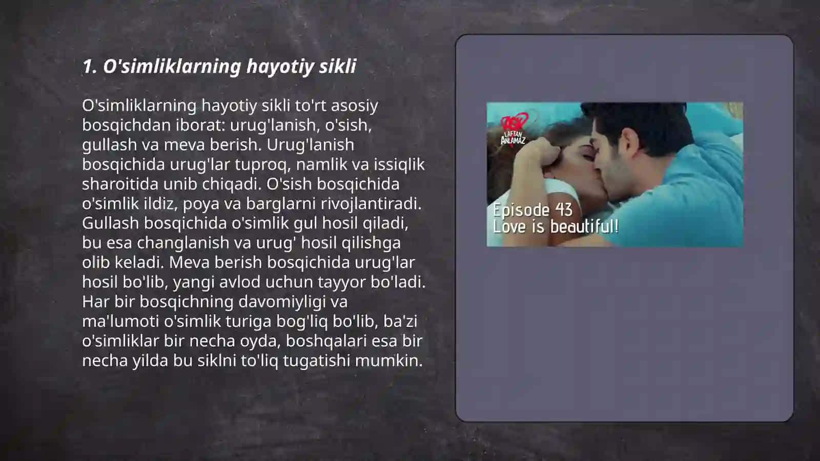 O'simlik dunyosi va hayot tarzi 3
