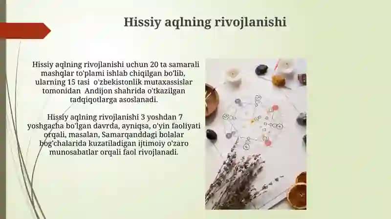 Hissiy aqlning rivojlanishi 3