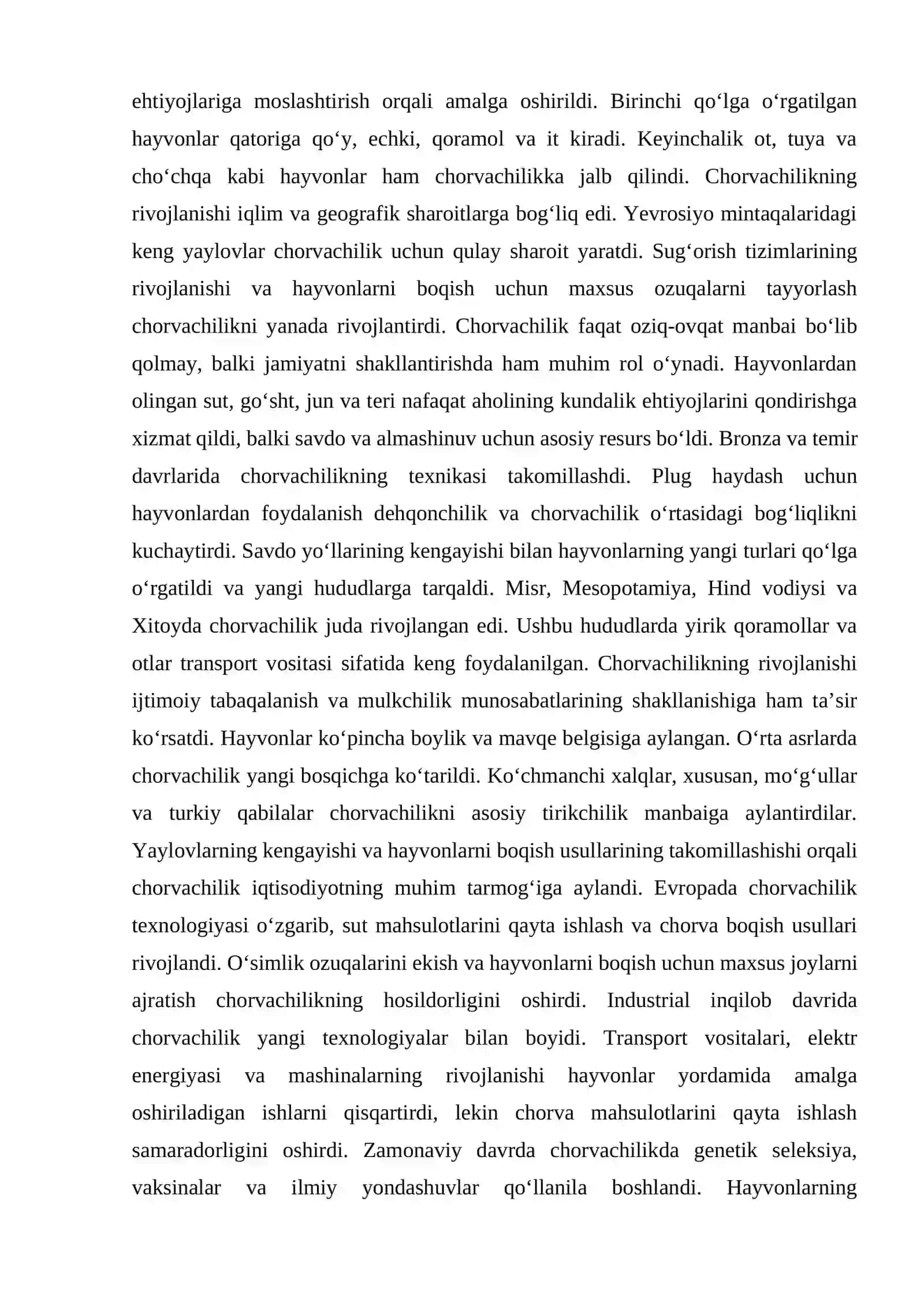 Dehqonchilik, chorvachilik va hunarmandchilikning vujudga kelishi 3