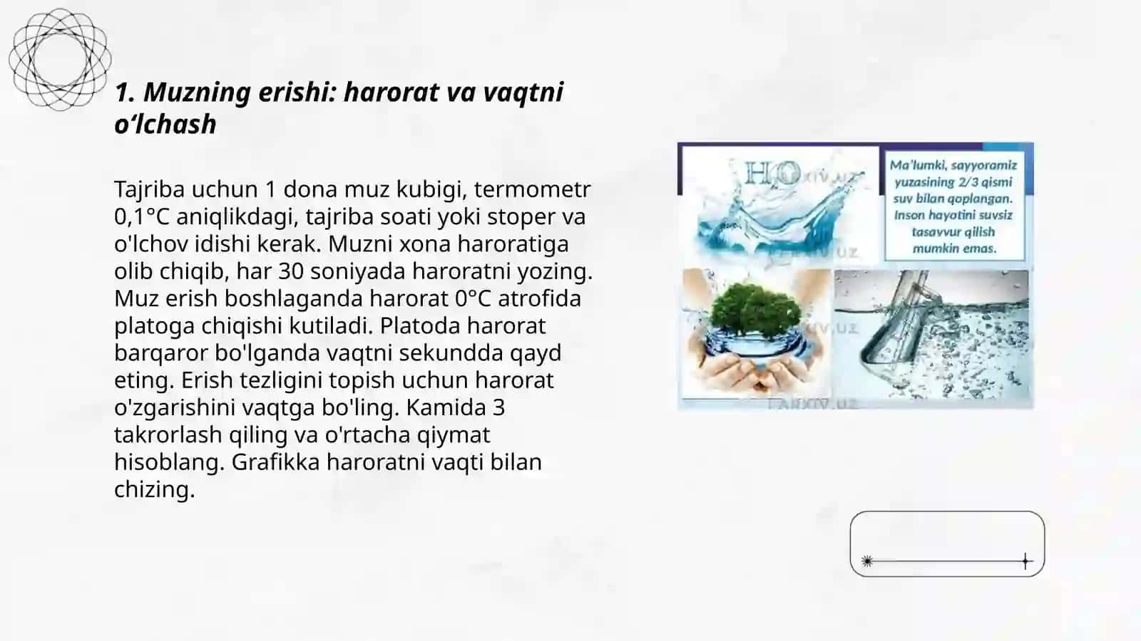 Suvning uch holatini tajribali oʻzgarish 3