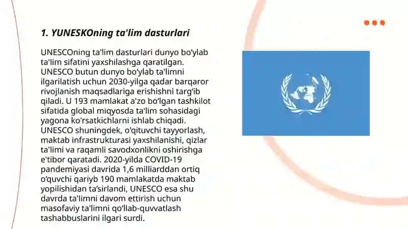 YUNESKOning ta'lim dasturlari 3
