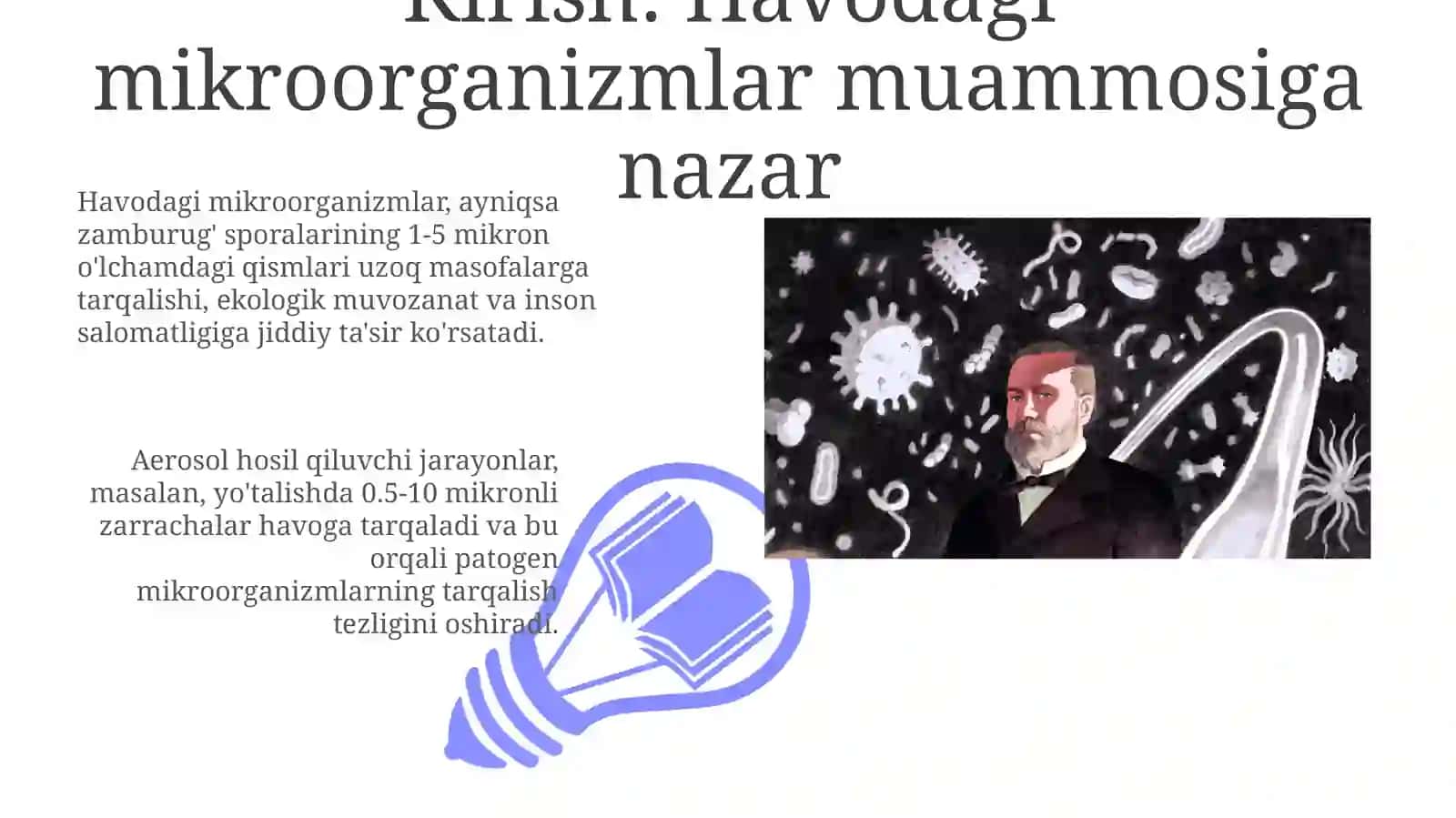 Havo muhitiga mikroorganizmlarning tarqalishi 3