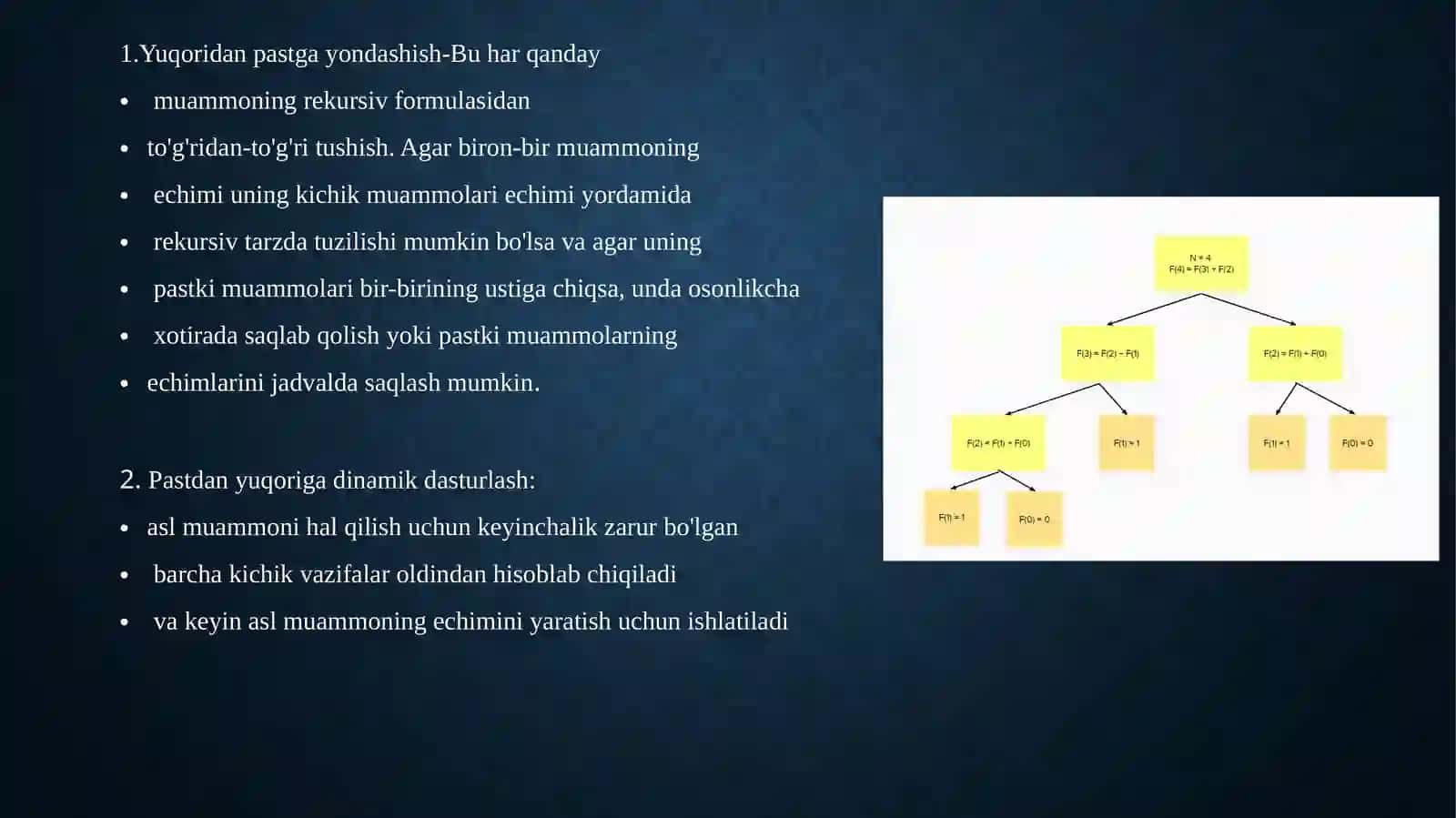 DINAMIK DASTURLASH METODLARINI OPTIMALLASHTIRISH USULLARI 3
