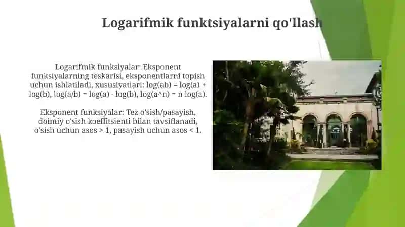 Logarifmik Funktsiyalar 3