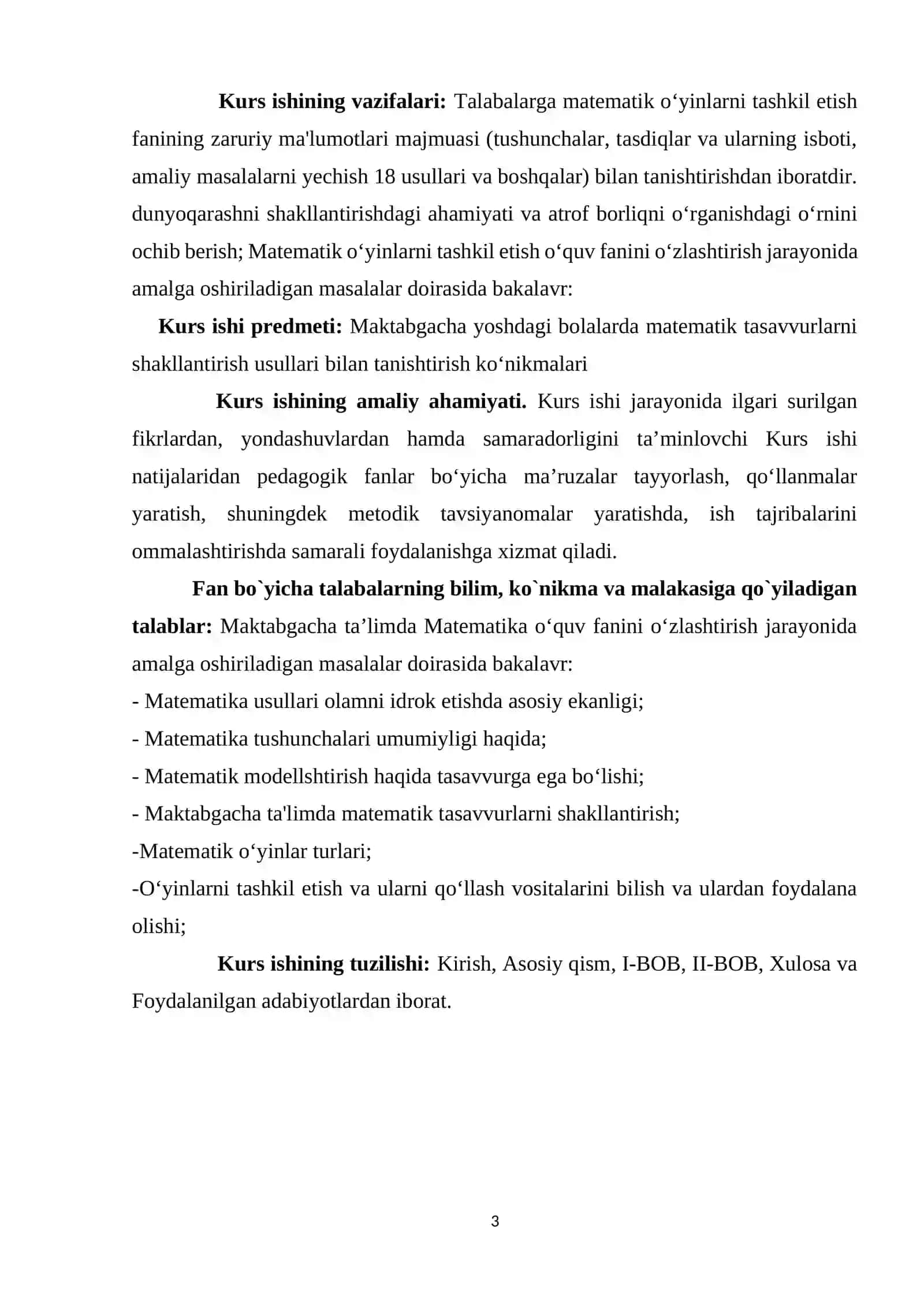 BOSHLANG‘ICH SINFDA MATEMATIKA O‘QITISH METODIKASI 3