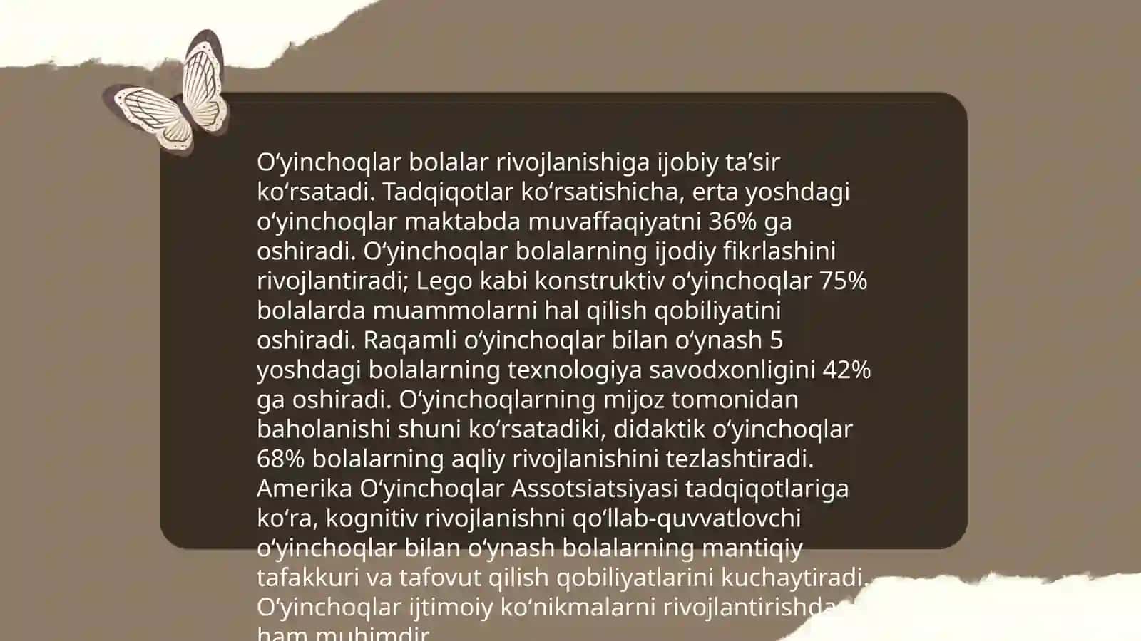 Bola tarbiyasida oʻyinchoqning ahamiyati 3