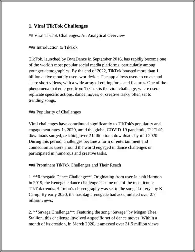 Viral TikTok Challenges: An Analytical Overview 3
