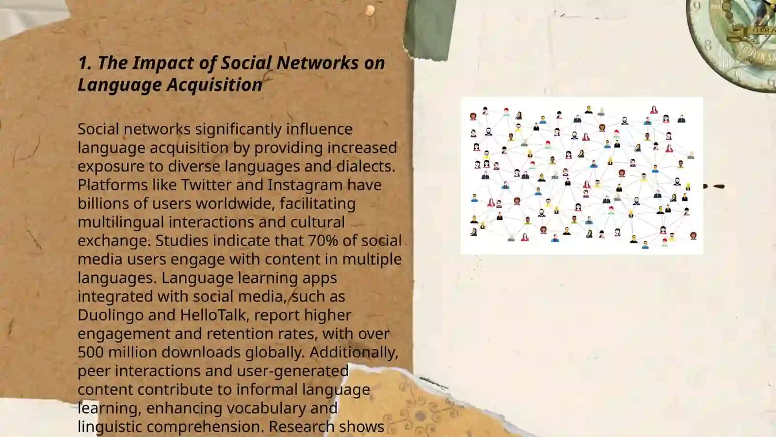 The Role of Social Networks in Learning language 3