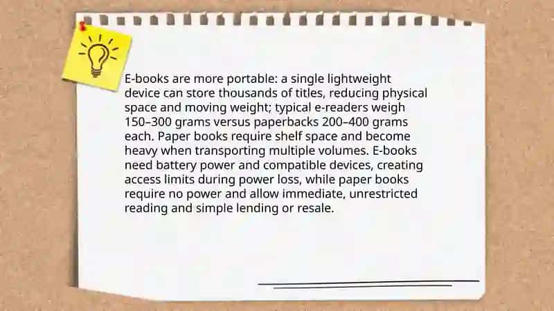 The advantages and disadvantages of paper and e-books 3