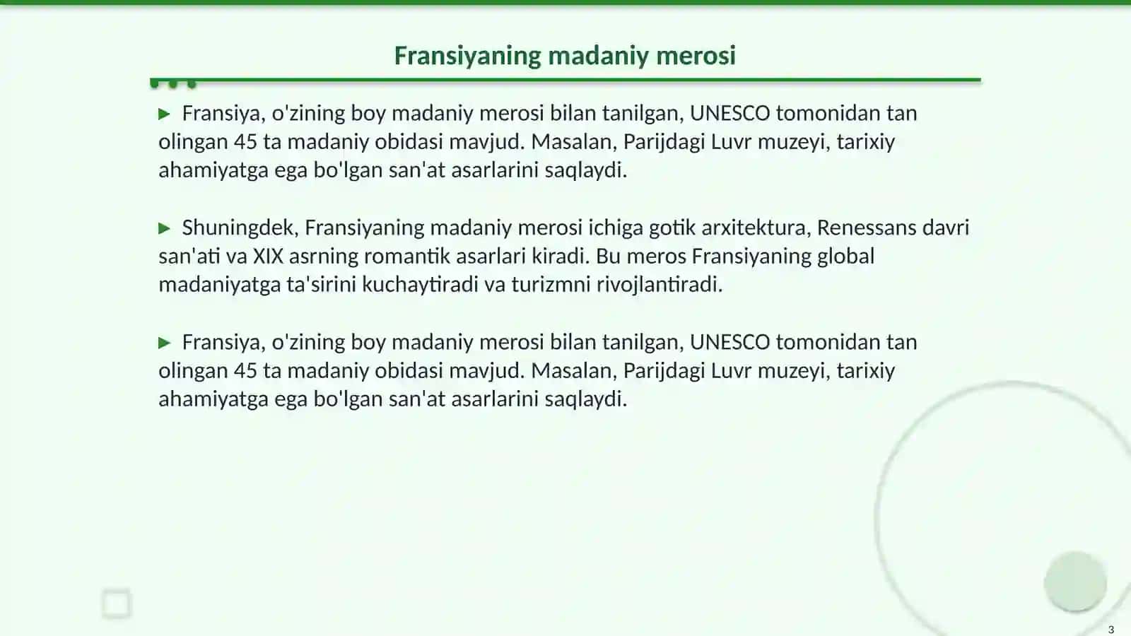 Fransiyani madanyati va iqtisodiyoti 3