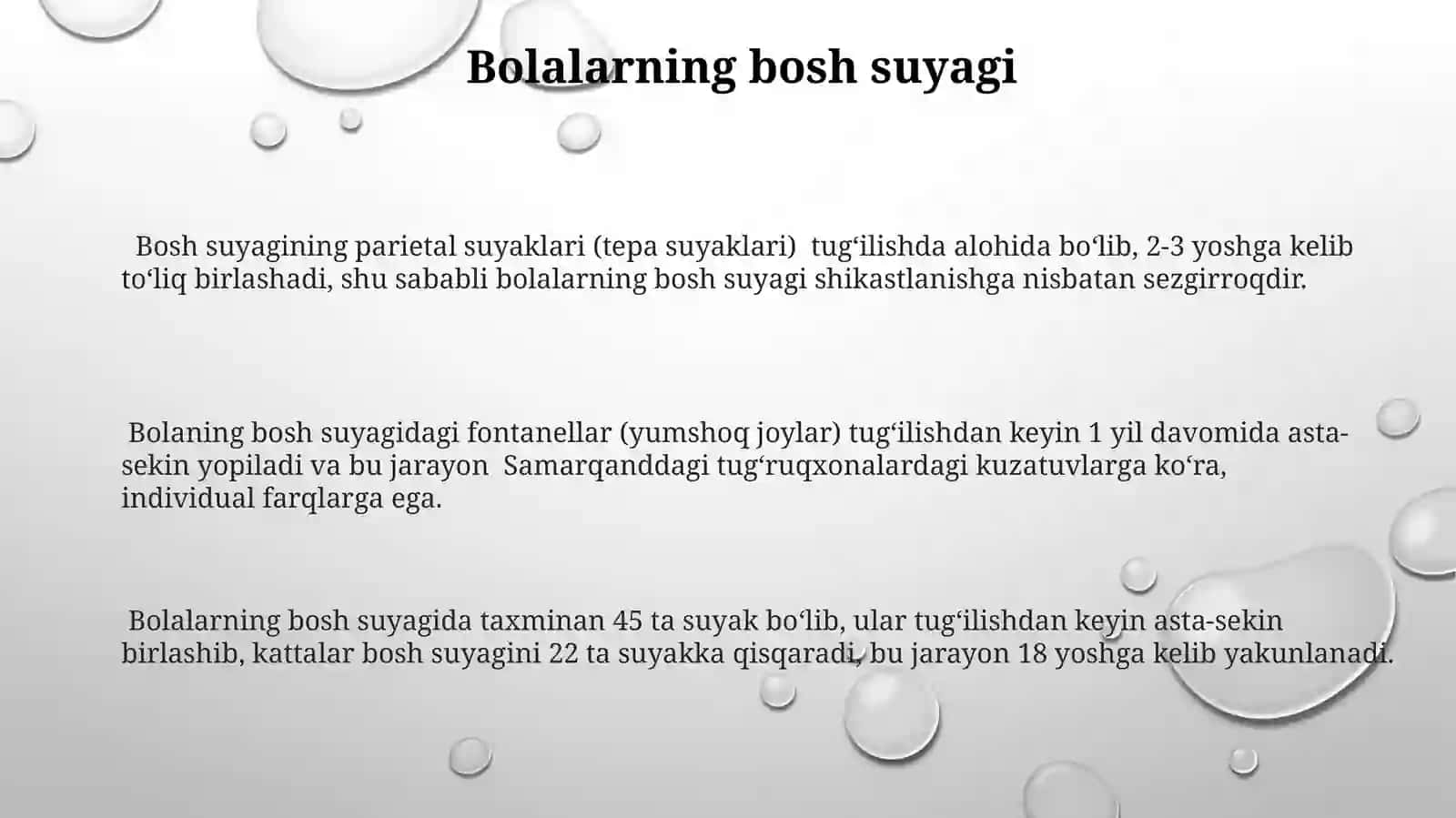 Yosh Bolalarning Bosh Suyaklari 3