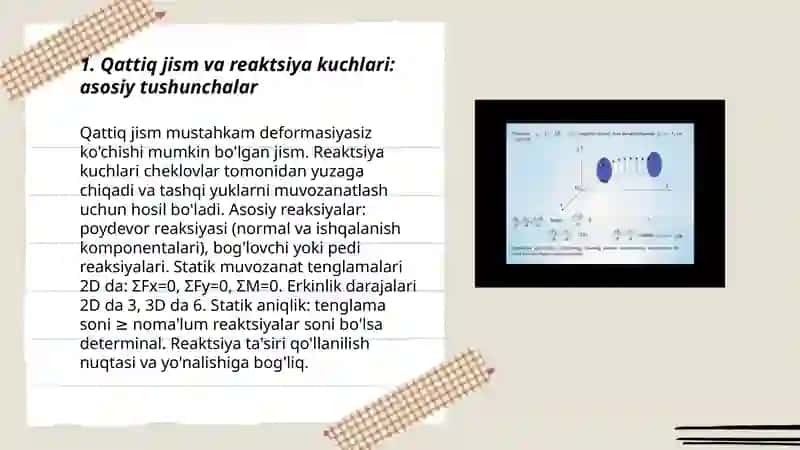 Qattiq jisimning reaksiya kuchlarini aniqlash 3