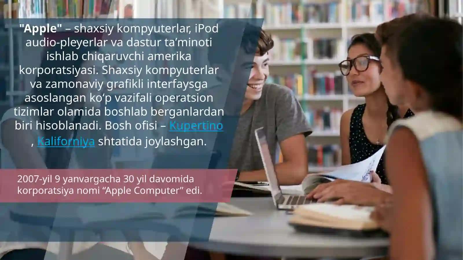 Apple kompaniyasi tarixi to'g'risida qisqacha ma’lumot 3