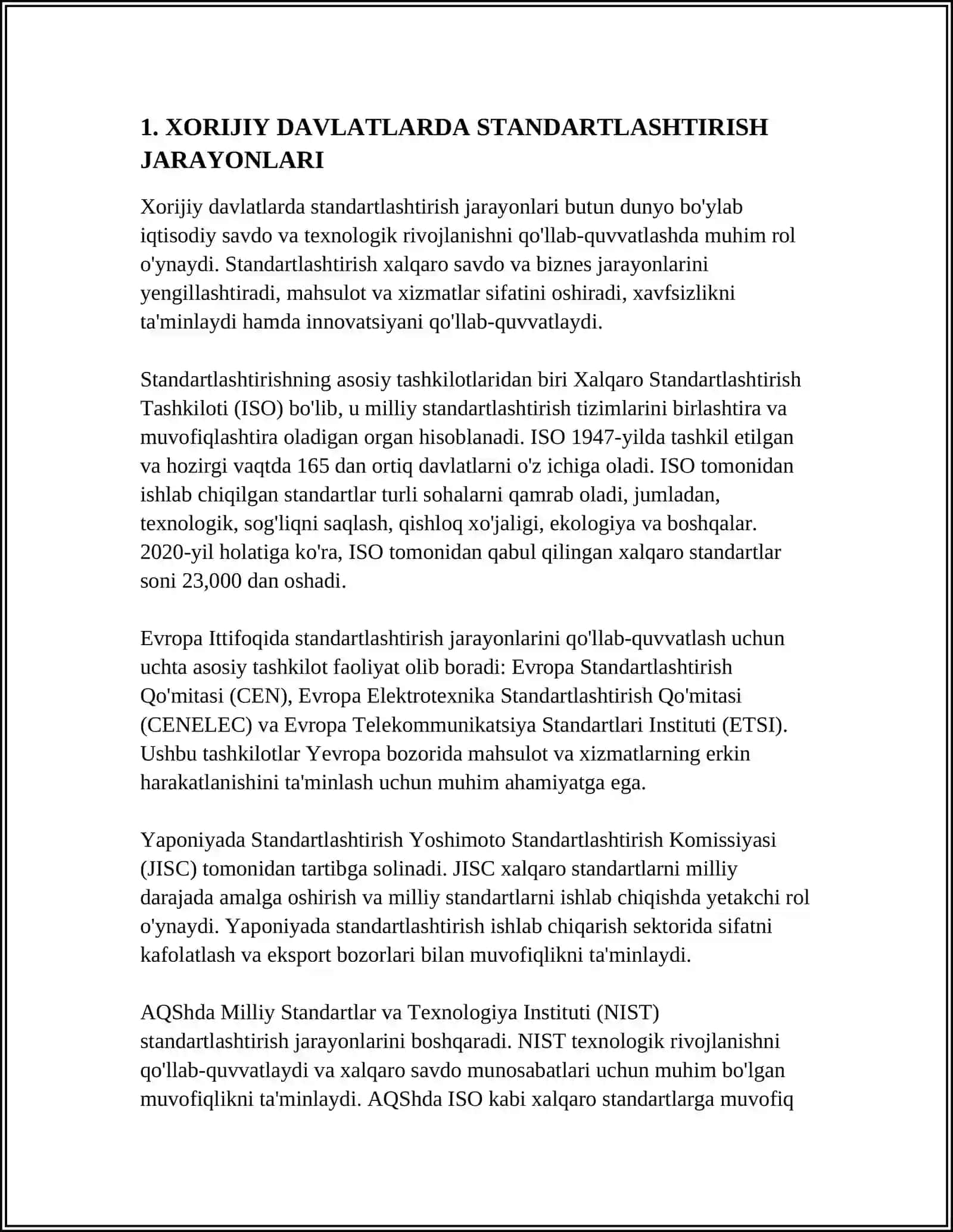 XORIJIY DAVLAT STANDARTLASHTIRISH TASHKILOTLARI HAQIDA 3