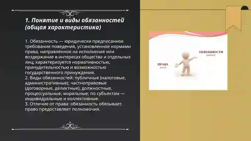 Обязанности и обязанности 3