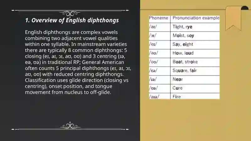 Diphthongs in English 3