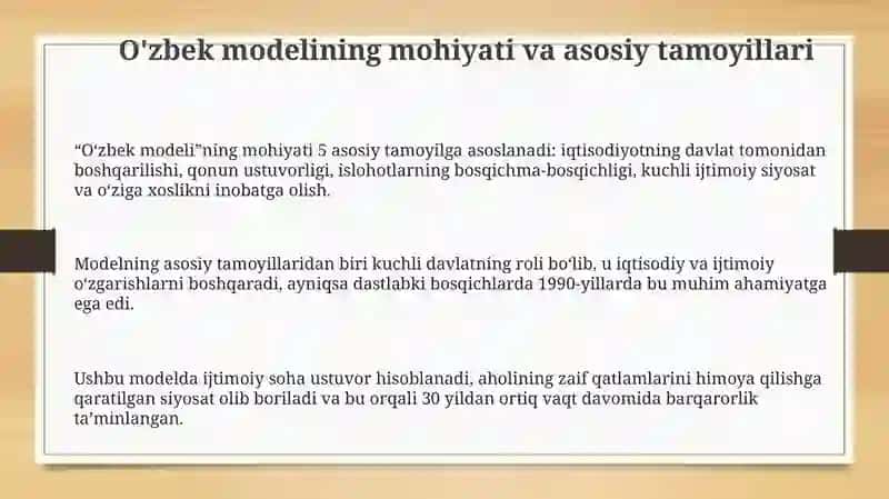 Oʻzbek modeli va uning tarixiy ahamiyati 3