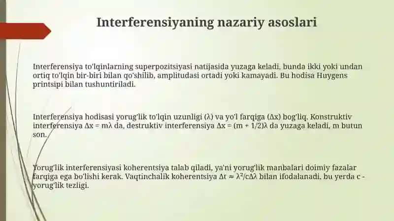 Yoruğlik interferensiyasi 3