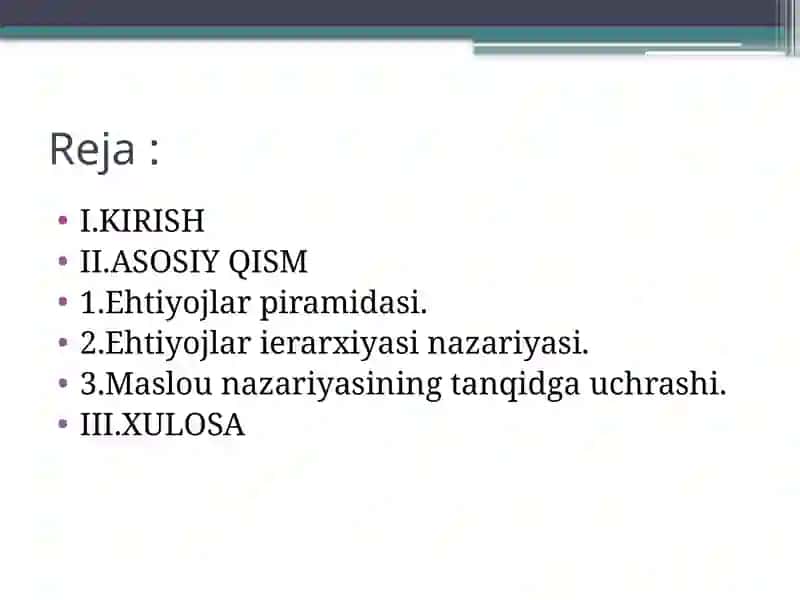 Maslouning Shaxsiyat nazariyasi slayd 3