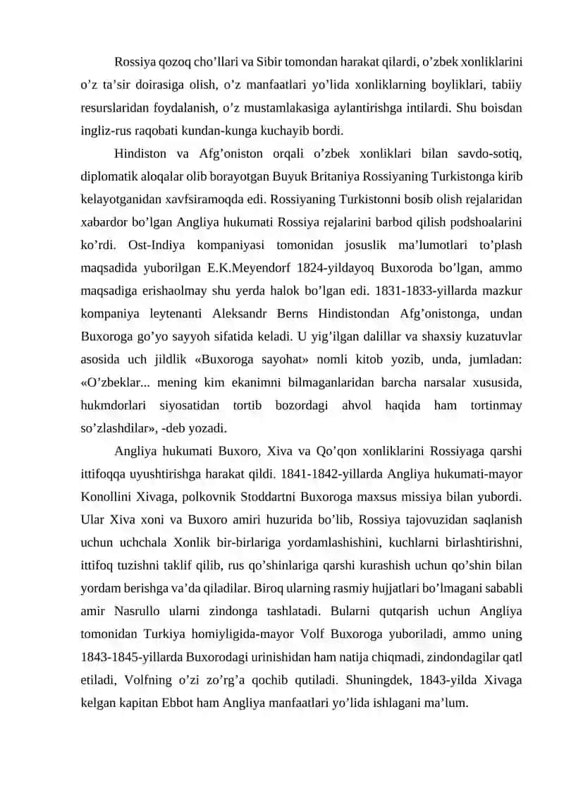 O'zbek xonliklarining Rossiya imperiyasi tomonidan bosib olinishi 3