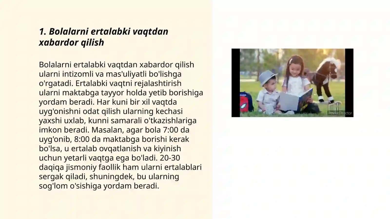 Bolalarni vaktni chamalashga o'rgatish vazifalari 3