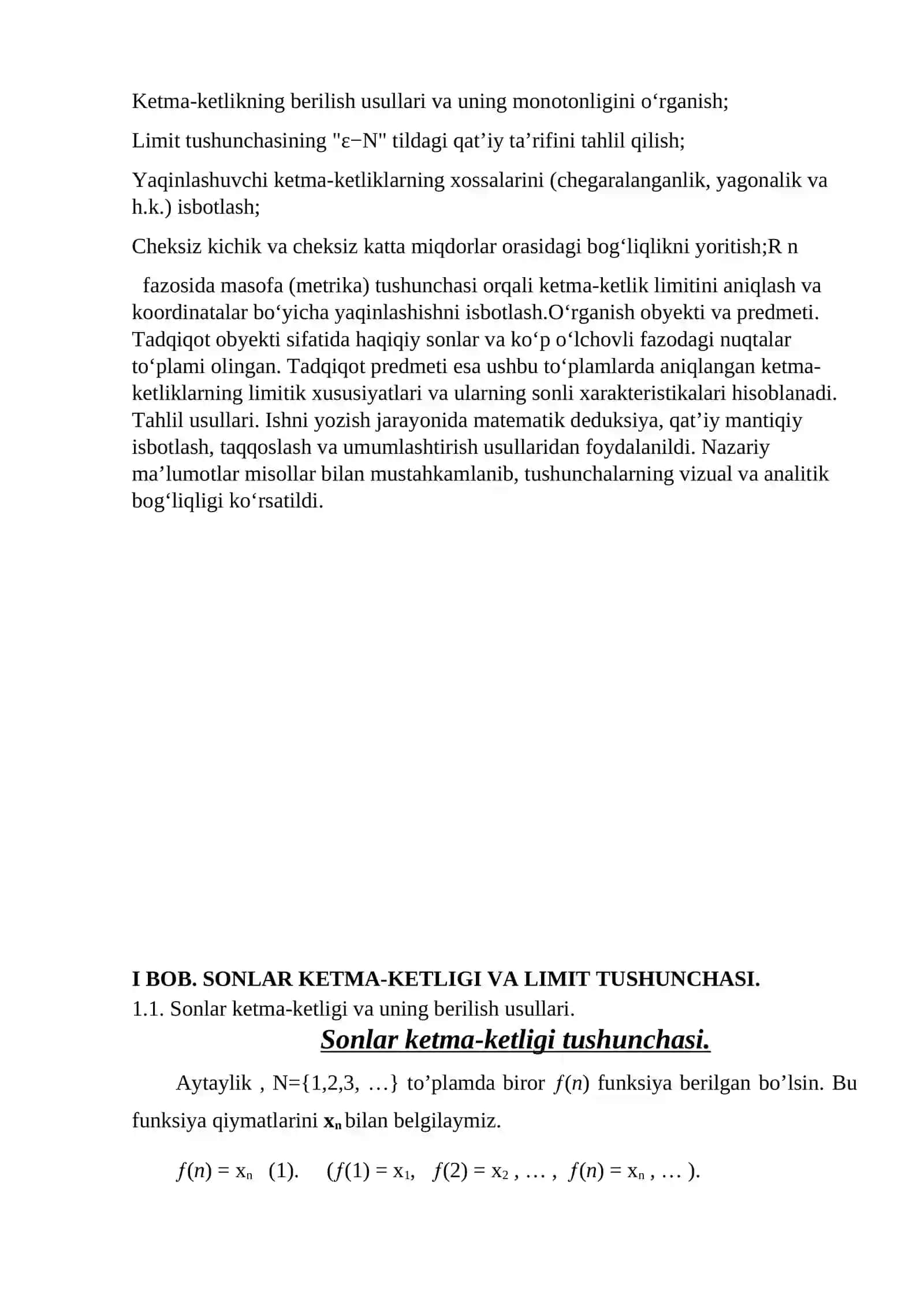 fazodagi ketma-ketliklarning limitini hisoblash. 3