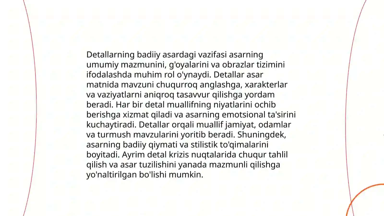 Detallar badiiy asardagi vazifasi 3