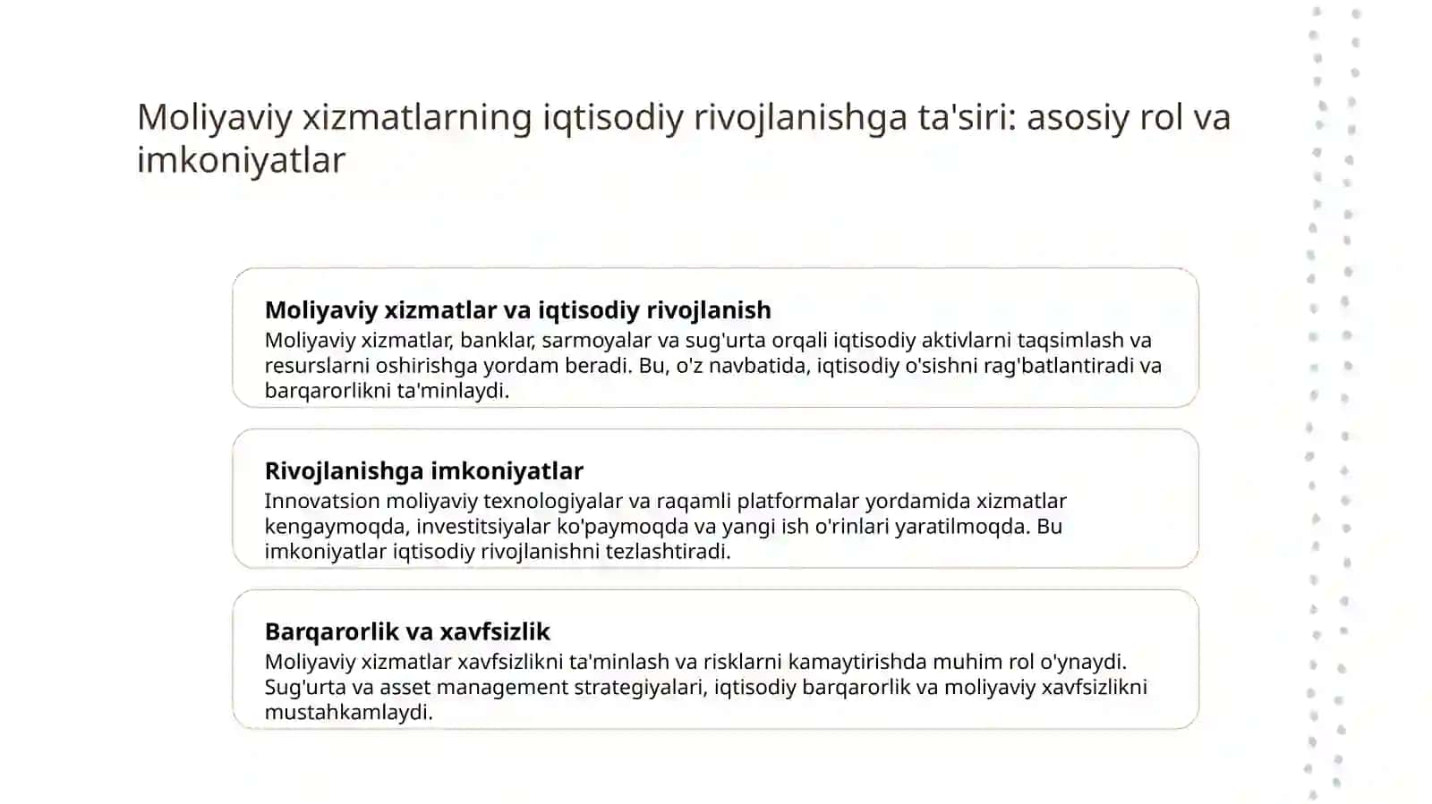 Moliyaviy xizmat koʻrsatish 3