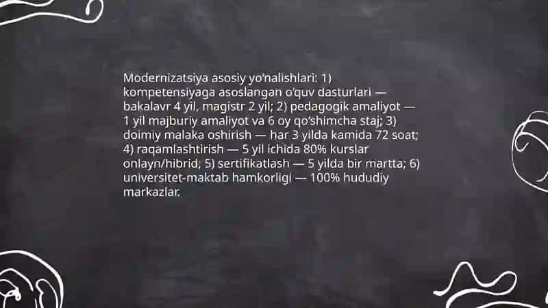 Kadrlar tayyorlash va talim sohasini isloh qilish 3