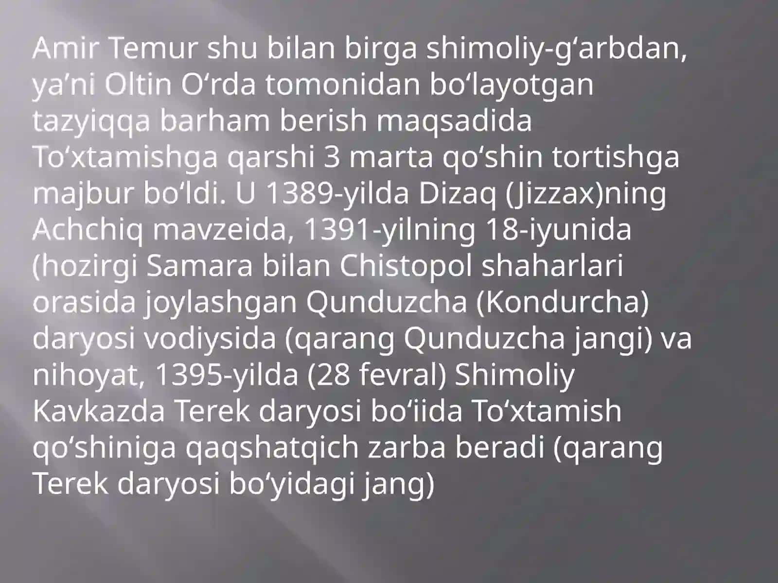 Amir Temurning 3, 5, 7 yillik urushlari 3