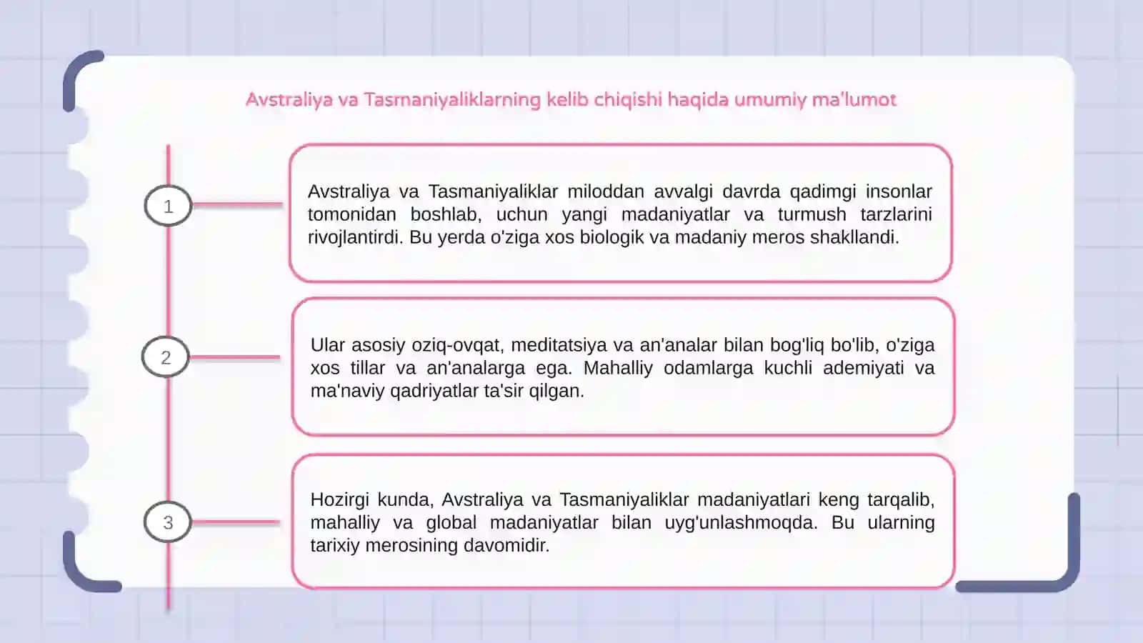 Avstraliya va Tasmaniyaliklarning kelib chiqishi 3