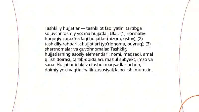 Tashkiliy hujjatlar 3
