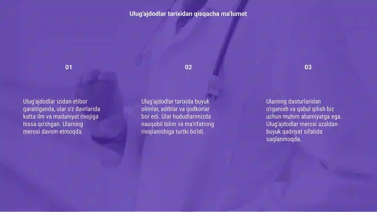 Ulug'ajdodlar izidan 3