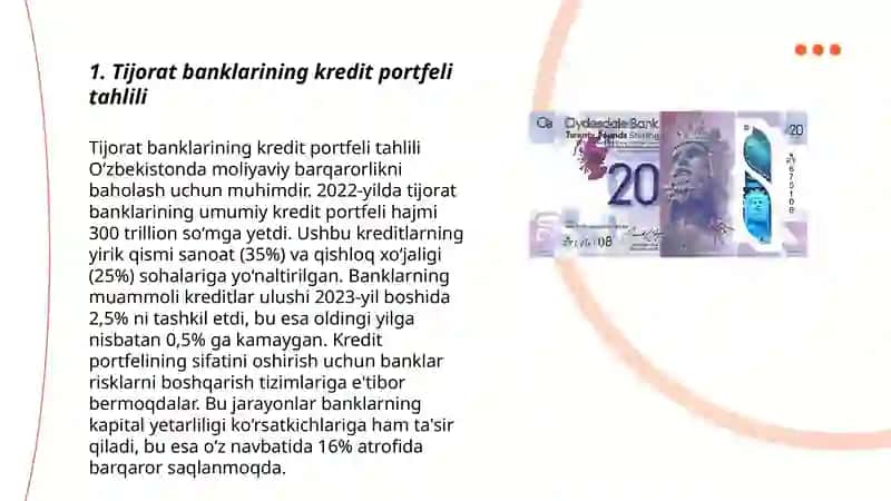 Tijorat banklarining kiredit portfelini ekonometrik modellashtirish 3