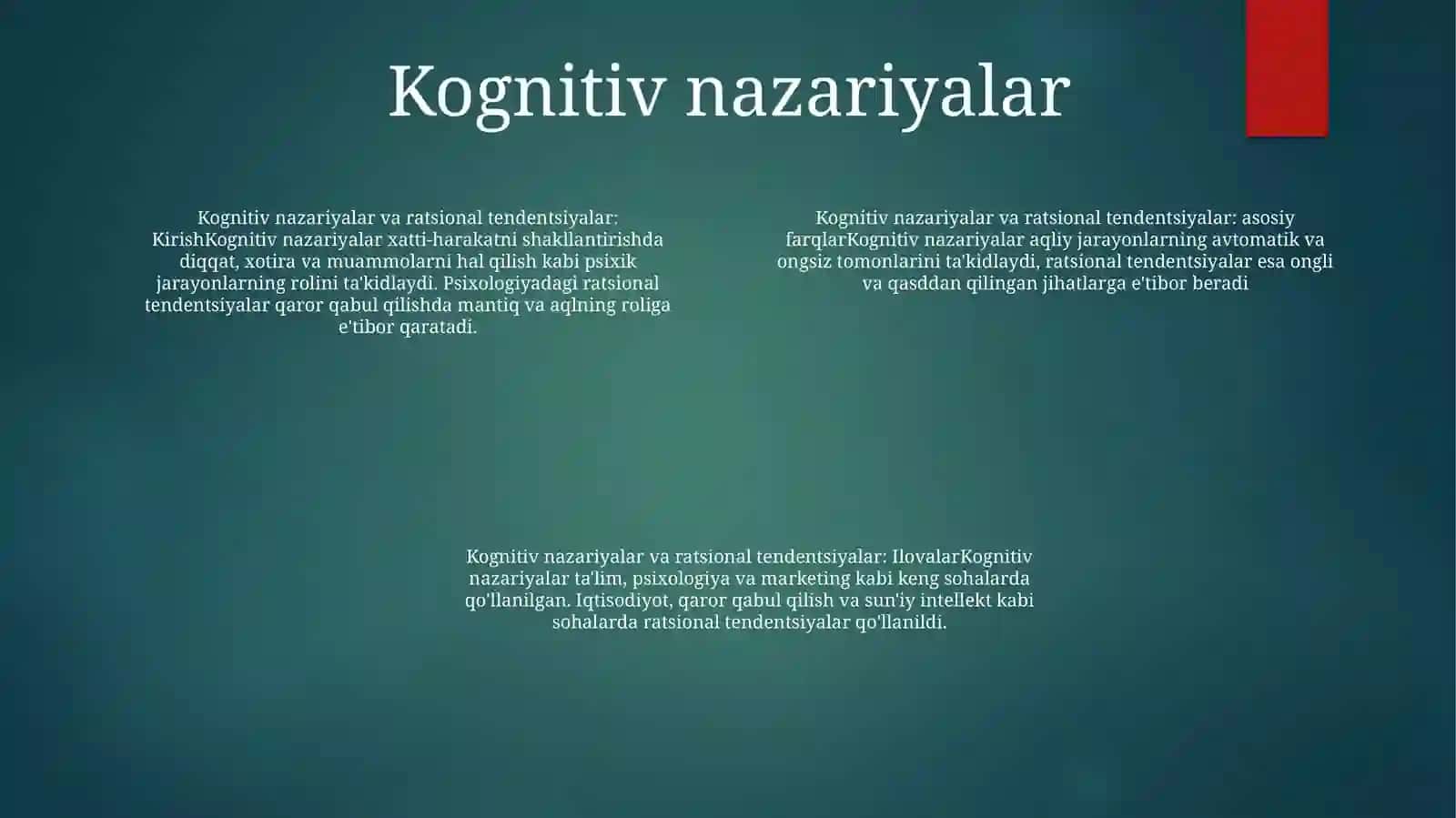 Aqliy Tafsirlardagi YoʻNalishlar 3