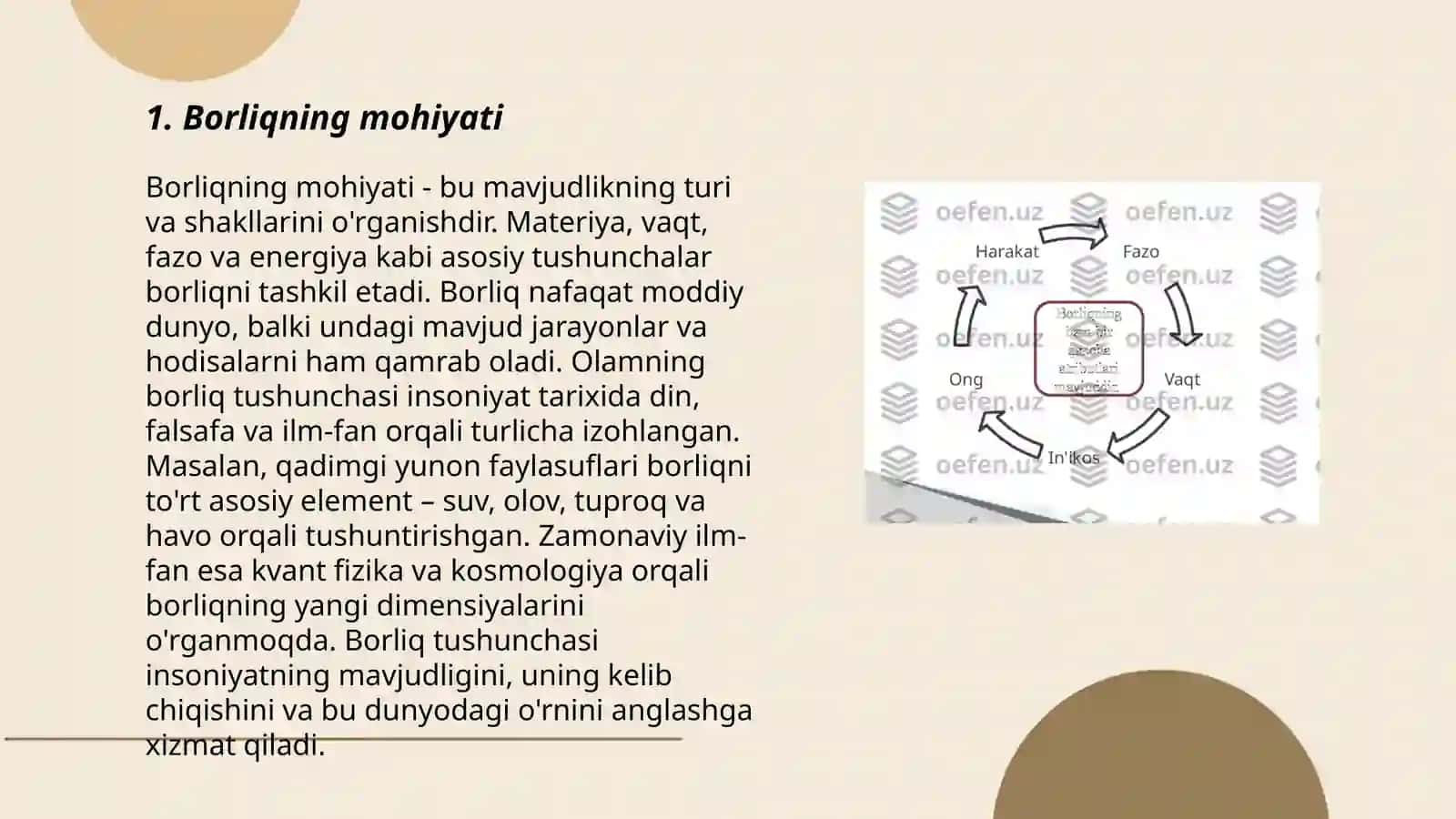 Borliq falsafasi.Ontologiya 3