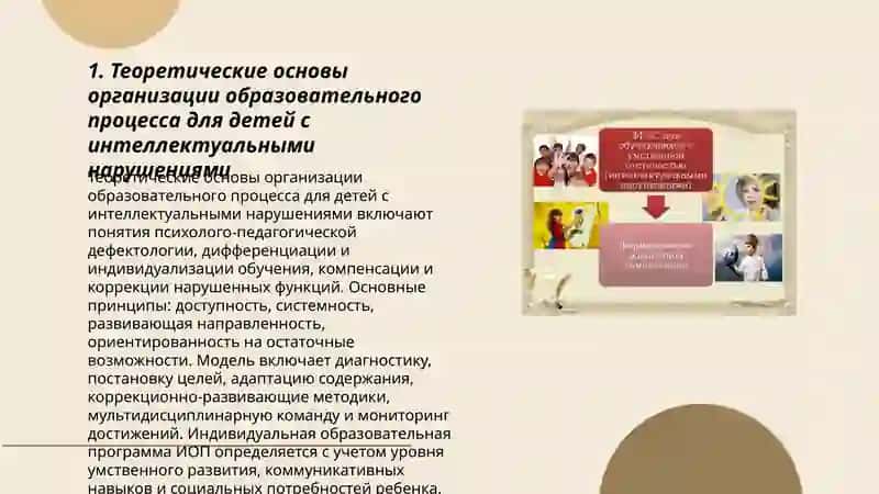 Организация образовательного и воспитательного процесса у детей с интеллектуальными нарушениями 3