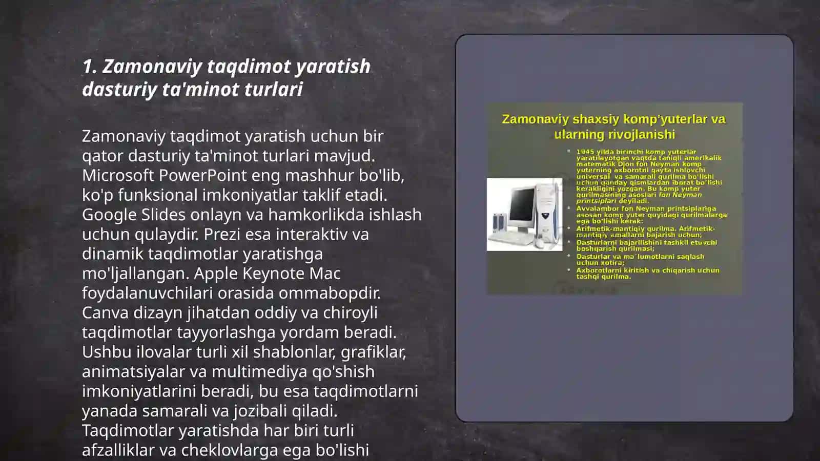 Zamonaviy taqdimot yaratish dasturlari 3