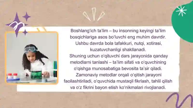 Boshlang'ich ta'lim sinflarida ta'lim metodlari 3