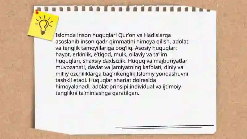 Islomda inson huquqlari 3